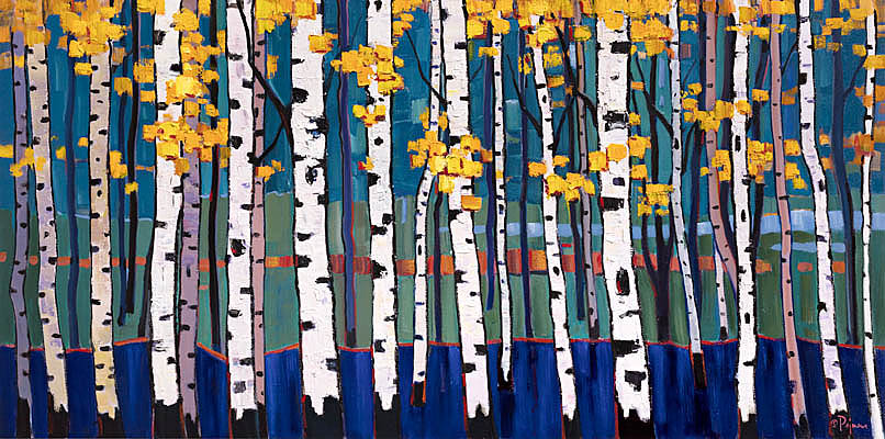 Aspens in Blue by Bob Pejman