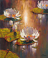 White Lilies at Dusk - Pejman