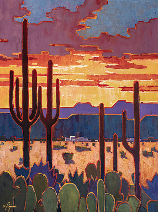 Sunset Over the Mesa by Bob Pejman