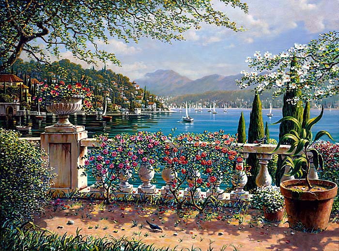 Terrace in Bellagio Bob Pejman Bellagio Paintings